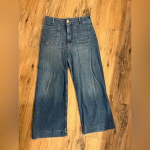 The Colette Crop High Rise Wide Leg Jean